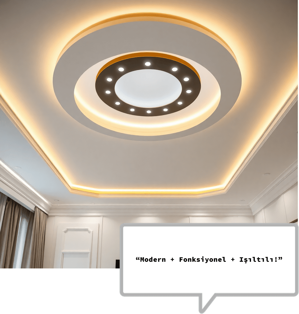 İç mekânda uygulanan modern LED ışıklı asma tavan sistemi – estetik ve enerji tasarruflu tasarım.